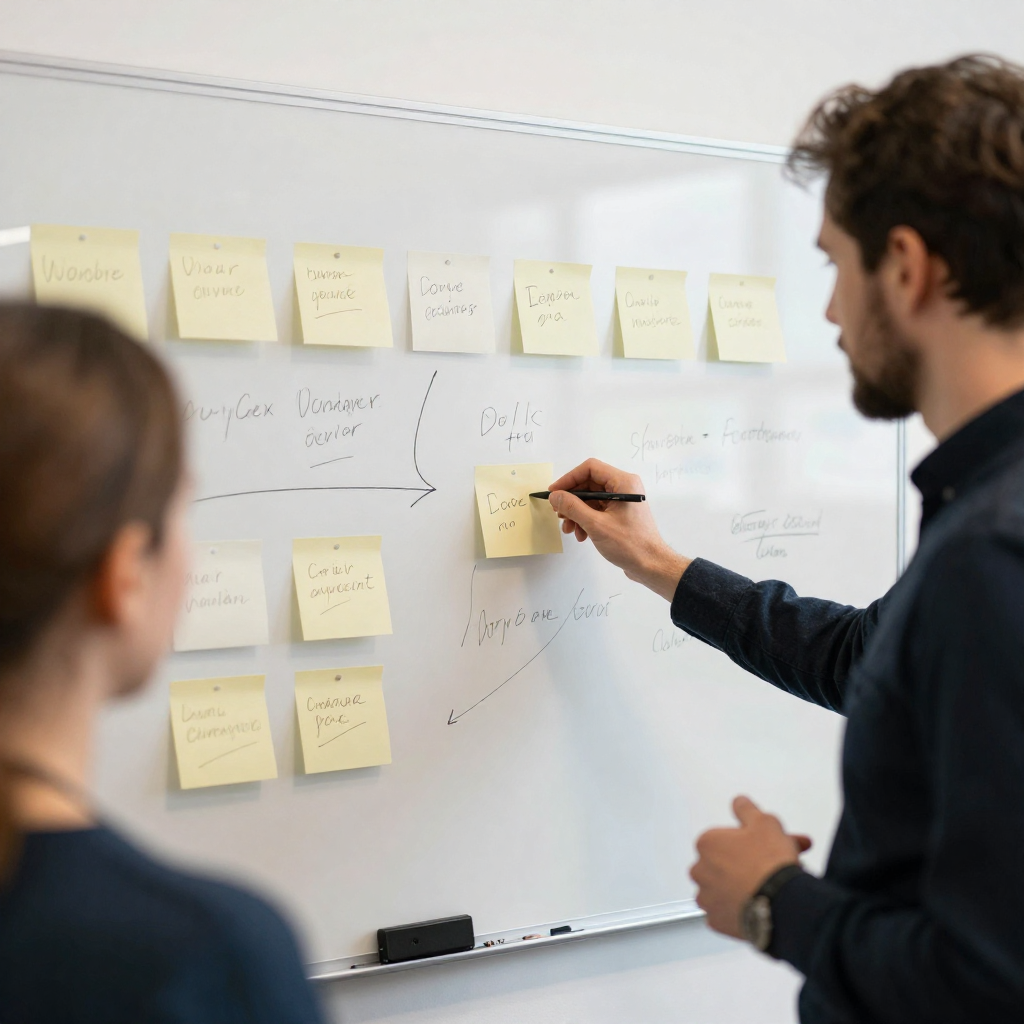 Brand strategie sessie met creatief team en strategische planning